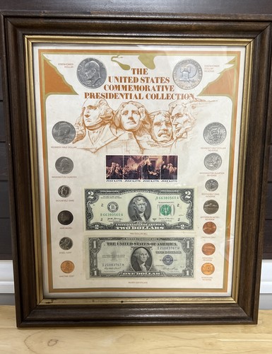 Vintage framed coins - coins,