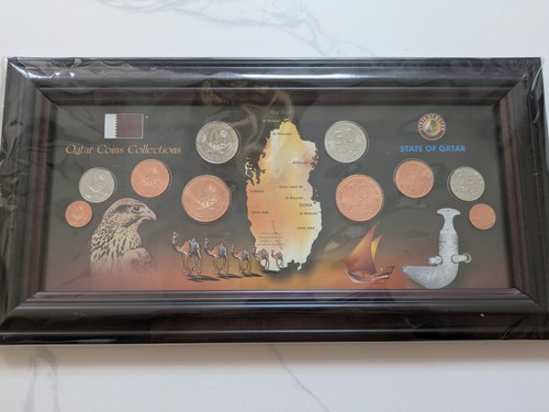 Framed qatar coin - framed, collection